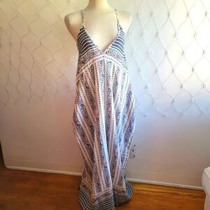 William B. Boho Maxi Sundress • Floral Print • Pockets